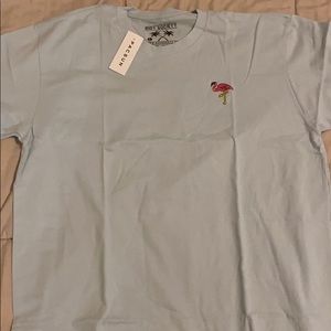 Light blue shirt with flamingo logo from PacSun